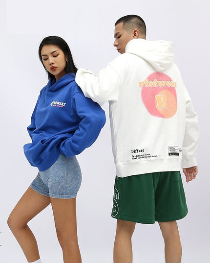 Fleece Loose Printed Hoodie Men And Women