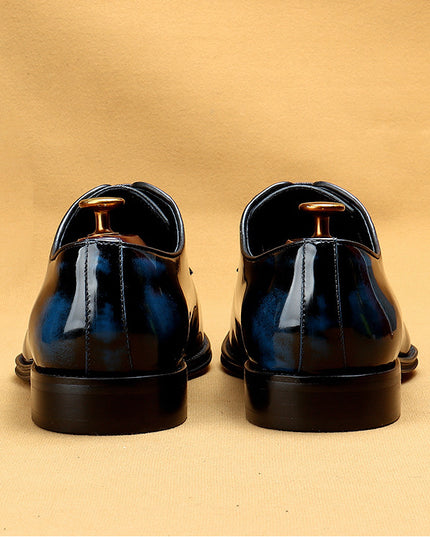 Men's Patent Leather Shiny Business Formal Oxford Shoes