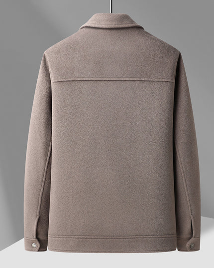 Autumn And Winter New Men's Lapel Detachable Down Feather Liner Wool Workwear Jacket