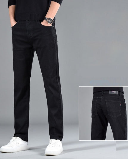 New Slim Fit Youth Casual Straight-leg Cotton Jeans Men