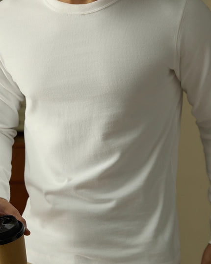 Pure Cotton Basic Style Carbon Brushed All-match Bottoming Shirt