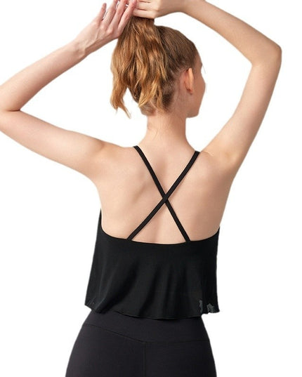 Mesh Yoga Clothes Vest Women's Outer Wear Sling