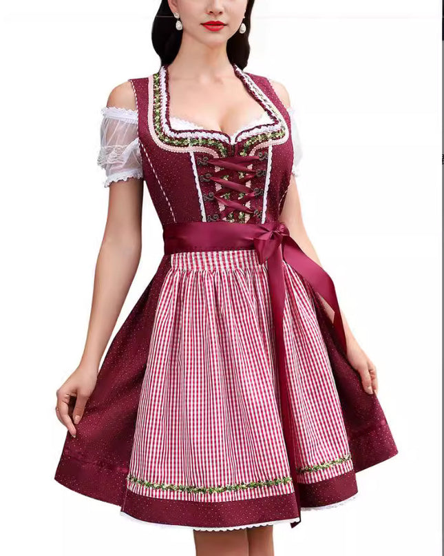 Halloween Maid Uniform Barpool Women's Sexy Mini Dress Dirndl