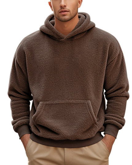 New Men's Double-sided Velvet Loose Sweater Men