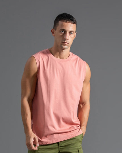 Cotton Sleeveless T-shirt Men's Plus Size Sports
