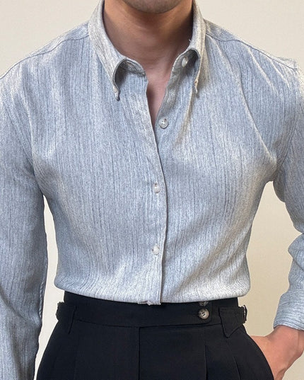 Spring Long Sleeve Shirt Male British Business Dress