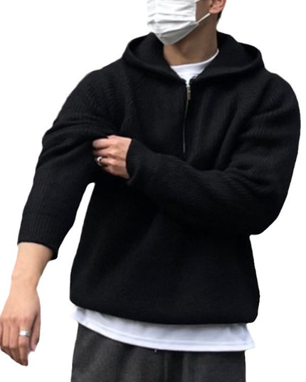 Men's High-grade Half-zip Hooded Sweater