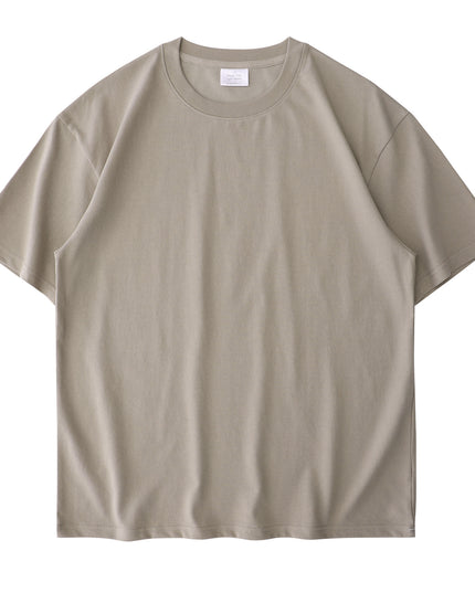 Heavy Cotton T-shirt Plus Size Round Neck Bottoming Shirt Thickened 240g