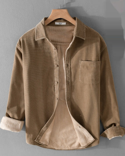 Cotton Corduroy Thick Warm Long Sleeves Shirt