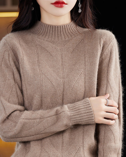 Women's Autumnwinter Fashion Knitted Top Bottoming Shirt