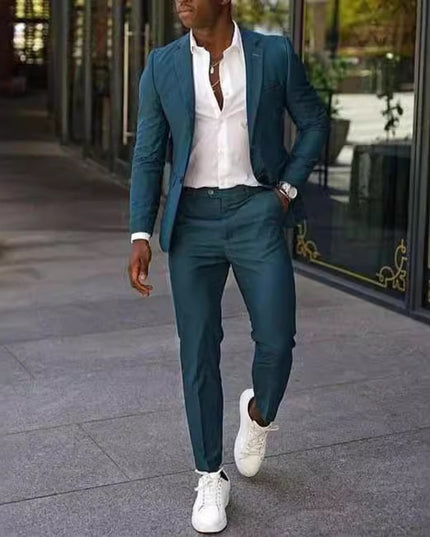 Two-piece Digital Printing Suit With Two Buttons Suit