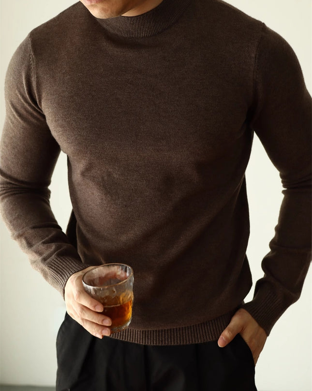 Modal Soft Glutinous Skin-friendly Half Turtleneck Warm Long Sleeves Sweater