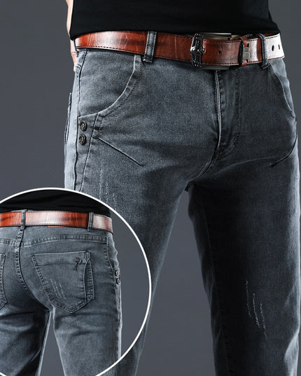 Jeans Men's Korean-style Slim Fit Stretch Skinny Trousers