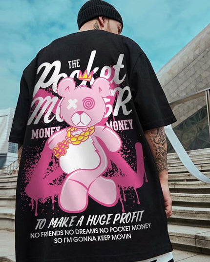 Bear Large Size Short Sleeve T-shirt Men's Trendy Brand