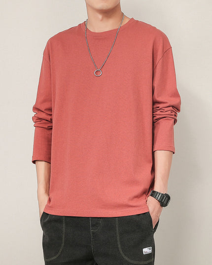 Long Sleeve T-shirt Bottoming Shirt Youth Casual American Round Neck Top