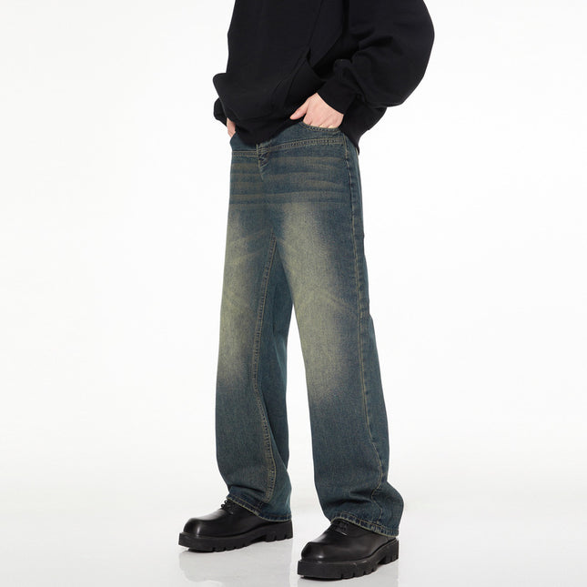 Men's And Women's Loose Straight Mop Pants