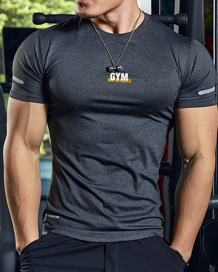 Fitness Clothes Men's Short-sleeved Tight Stretch Quick-drying Blazer