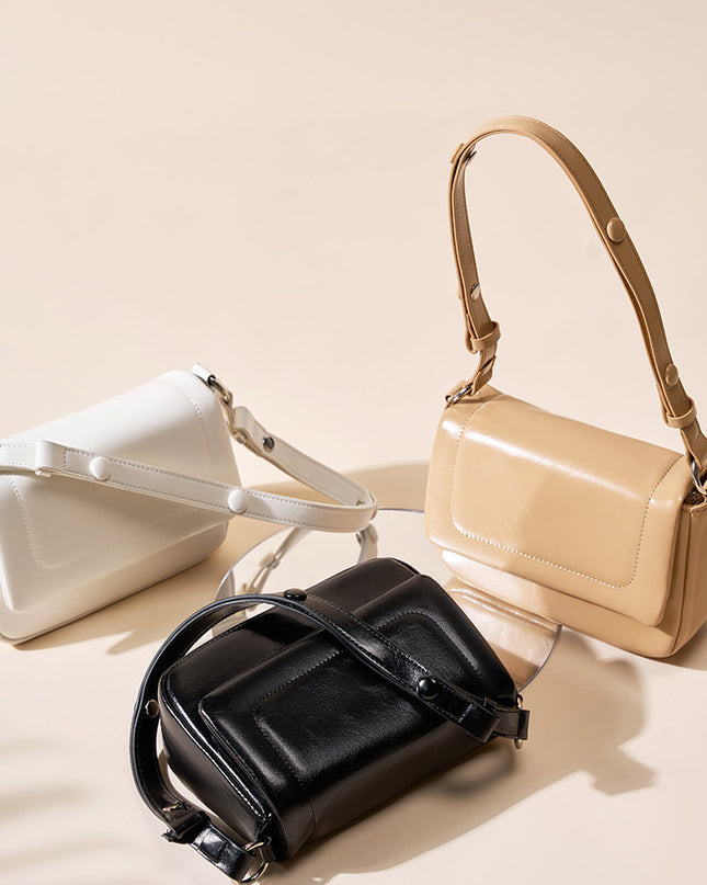 Genuine Leather All-match Shoulder Underarm Bag Clouds