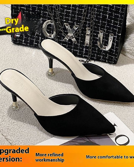 High Heels Women's Stiletto Toe Box Half Slippers
