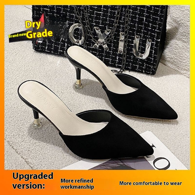 High Heels Women's Stiletto Toe Box Half Slippers