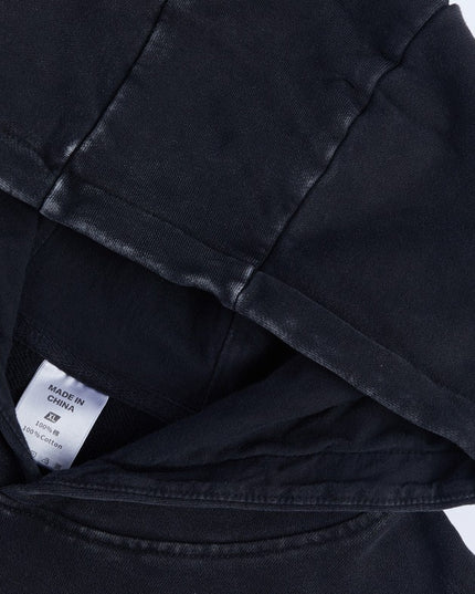 American Retro Washed Black Cotton Sweater
