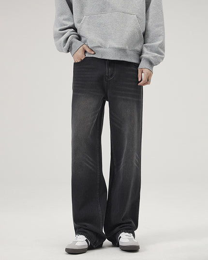 Washed Distressed Loose Jeans For Men