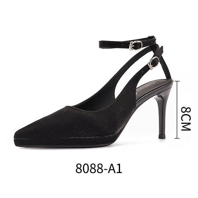 Waterproof Platform Suede Pointed Stiletto Heel High Heels
