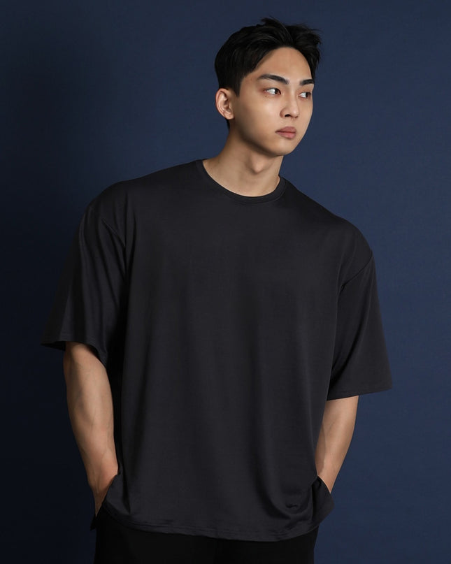 Men's Loose White Half Sleeve Short Sleeve Top