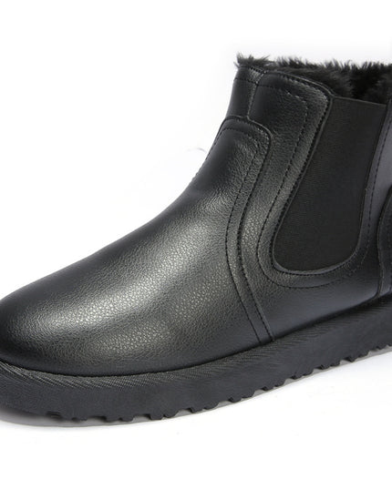 Men's warm mid-tube casual padded snow boots