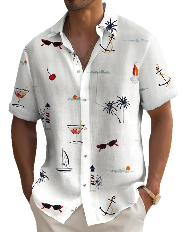 Men's Fashion Hawaiian Digital Printing Shirt