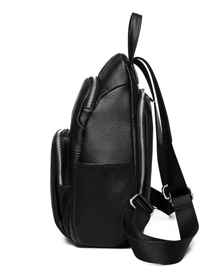 Anti-theft Female Head Layer Cowhide College Outdoor Leisure Travel Backpack