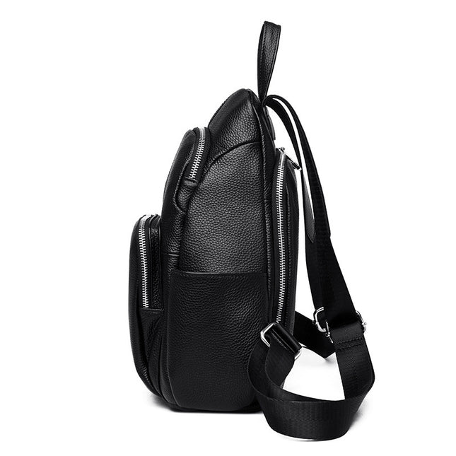Anti-theft Female Head Layer Cowhide College Outdoor Leisure Travel Backpack