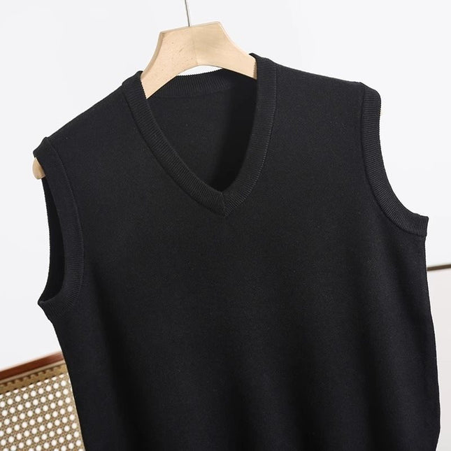 V-neck Sweater Vest Men's Autumn And Winter Warm