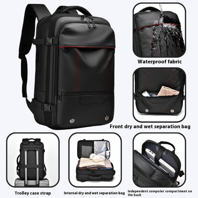 Large Capacity Expansion Multifunctional Vacuum Compression Backpack For Men