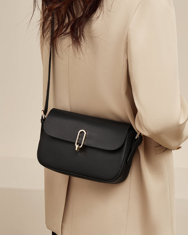 Two-layer Cowhide Genuine Leather Square Shoulder Messenger Bag