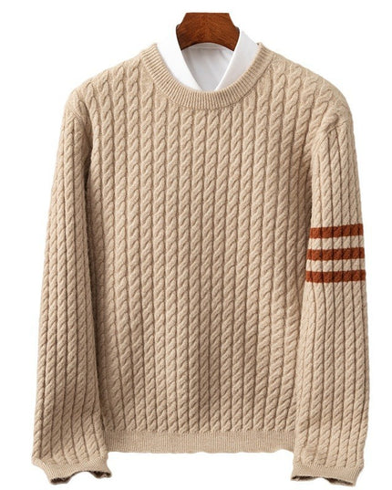 Knitwear Men's Round Neck Loose Thick Twist