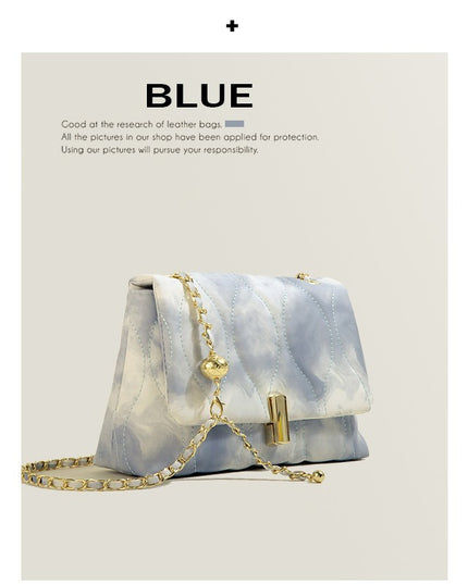 Texture Chain Crossbody Shoulder Small Square Bag