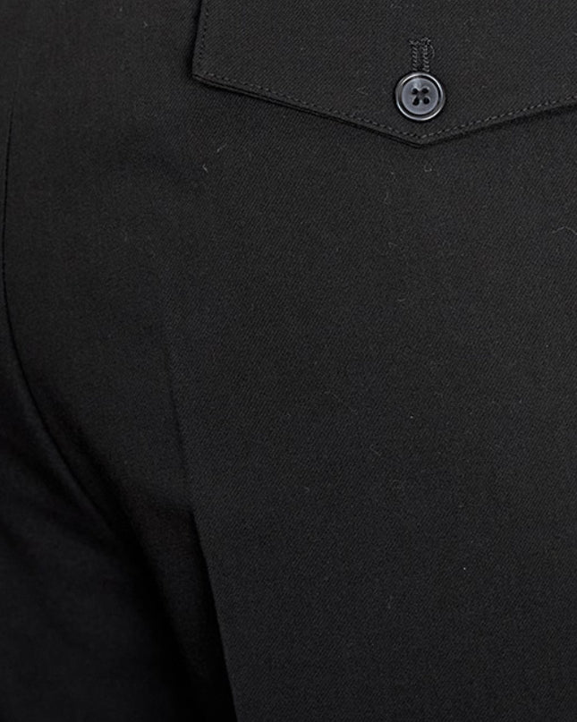 High Waist Baggy Straight Trousers Gentry Non-ironing Trousers