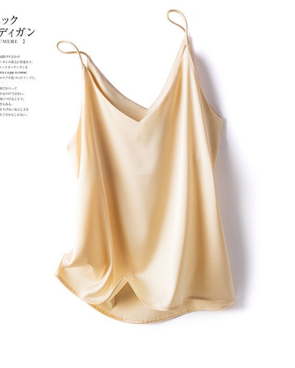 New Satin Pure Color All-matching Vest