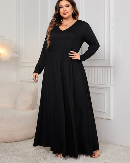 Loose Long Sleeve Dress High Waist