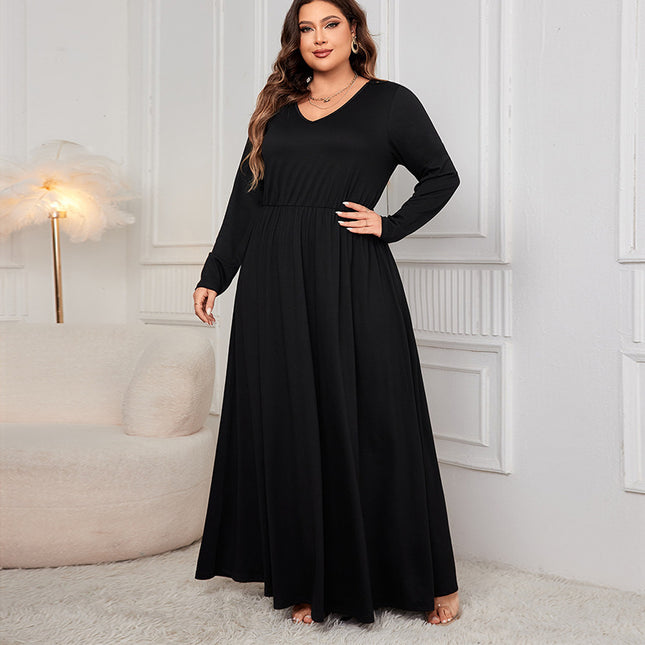 Loose Long Sleeve Dress High Waist