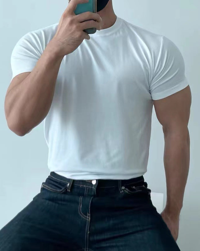 Slim Fit And Quick-drying Short-sleeved Slimming Bottoming Shirt All-matching Running