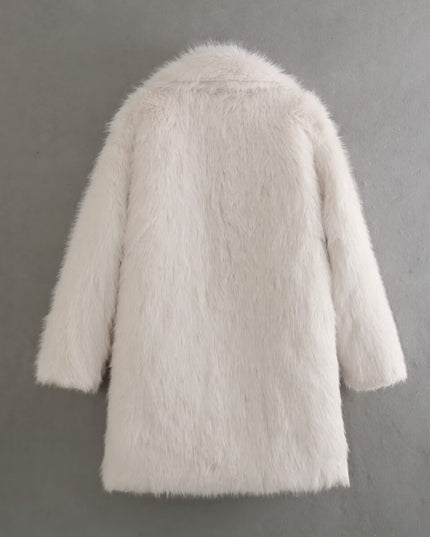Loose Fashion Mid-length Fur Overcoat Coat