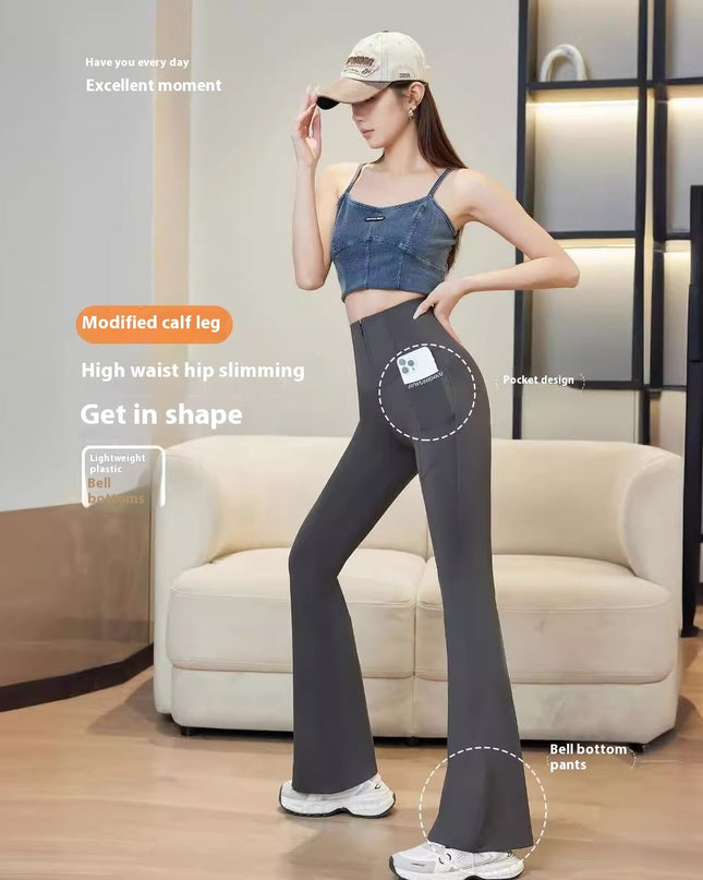 High Waist High Elastic Shark Pants Outer Wear Leggings