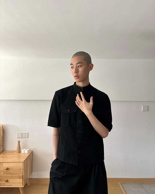 Handmade Red Eye Hunting Suit Half Sleeve Shirt