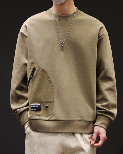 Round Neck Print Long Sleeves T-shirt Loose