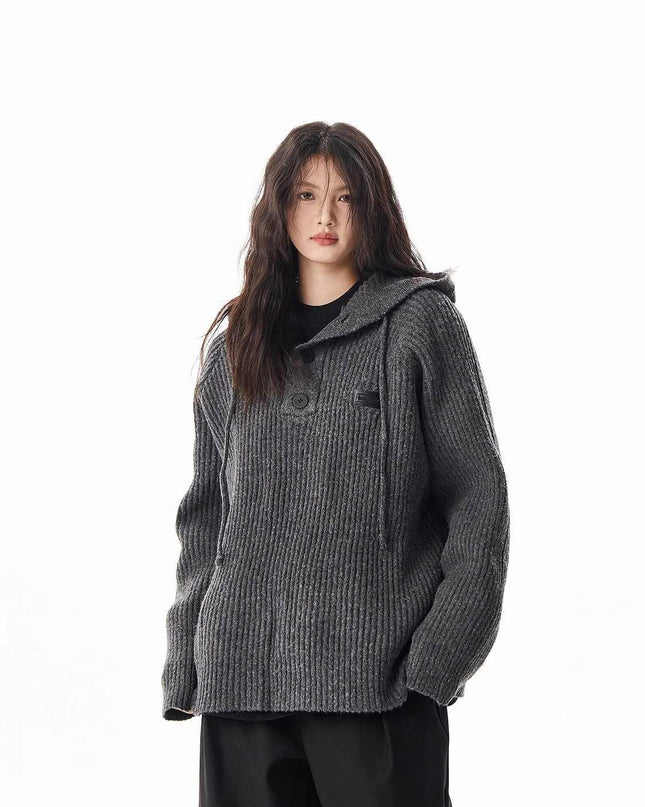 Loose Hooded Sweatshirt Coat Women's Sweater