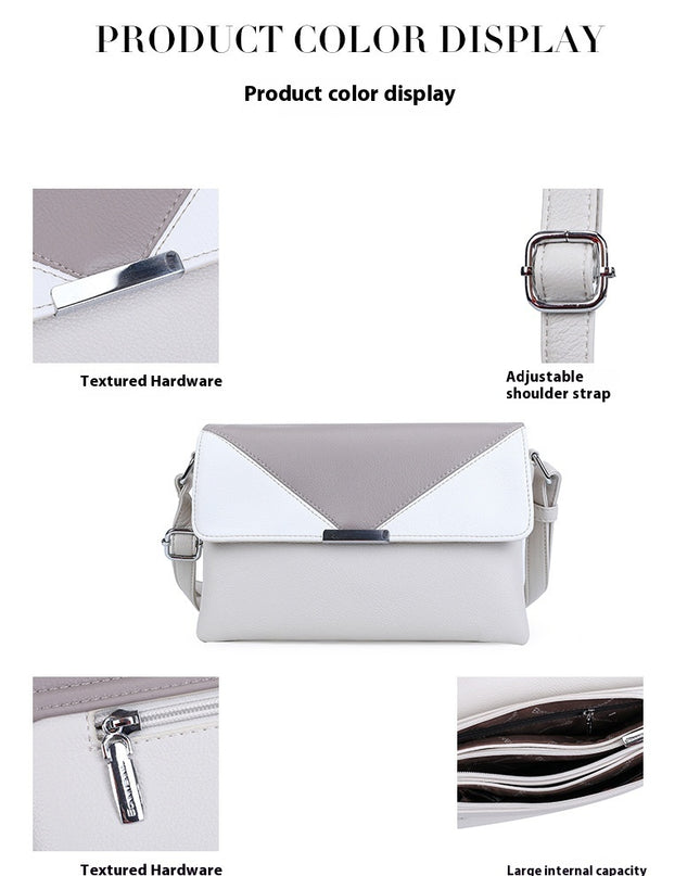 Contrast Color Small Square Box Fashion Shoulder Bag