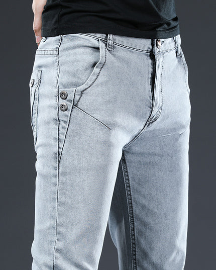 Jeans Men's Korean-style Slim Fit Stretch Skinny Trousers