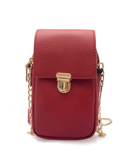 Chain double zipper cross - slung casual bag